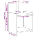 Natskab 2 pcs Gammelt træ 40 x 35 x 60 cm Konstrueret træ