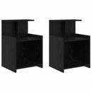 Natskab 2 pcs Sort eg 40 x 35 x 60 cm Konstrueret træ