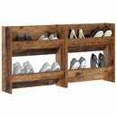 Sko skab 2 pcs Gammelt træ 60 x 18 x 60 cm Konstrueret træ