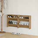 Sko skab 2 pcs Artisan Egetræ 60 x 18 x 60 cm Konstrueret træ