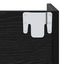 Sko skab med hylde Sort eg 60 x 18 x 60 cm Konstrueret træ
