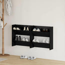 Sko skab 2 pcs Sort eg 60 x 18 x 60 cm Konstrueret træ