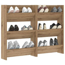 Sko skab 2 pcs Artisan Egetræ 60 x 18 x 90 cm Konstrueret træ