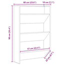 Sko skab 2 pcs Artisan Egetræ 60 x 18 x 90 cm Konstrueret træ