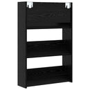 Sko skab 2 pcs Sort eg 60 x 18 x 90 cm Konstrueret træ