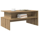 Sofabord Artisan Egetræ 90 x 55 x 42,5 cm Konstrueret træ