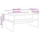 Sofabord Sort eg 90 x 55 x 42,5 cm Konstrueret træ