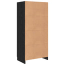 Garderobeskab Sort eg 82,5 x 51,5 x 180 cm Konstrueret træ