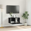 TV-møbelsæt 60 x 30 x 30 cm Sort Konstrueret træ