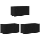 TV-møbelsæt 3 pcs Sort 60 x 30 x 30 cm Konstrueret træ