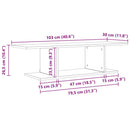 TV-møbelsæt Vægmonteret Brun 103 x 30 x 26,5 cm Konstrueret træ