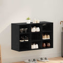 Sko skab med hylde Sort eg 77,5 x 30 x 51 cm Konstrueret træ