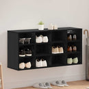 Sko skab med hylde Sort eg 103 x 30 x 51 cm Konstrueret træ