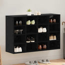 Sko skab med hylde Sort eg 103 x 30 x 67 cm Konstrueret træ