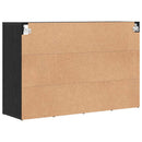 Sko skab med hylde Sort eg 103 x 30 x 67 cm Konstrueret træ