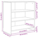 Sideboard Brun 70 x 41 x 75 cm Konstrueret træ