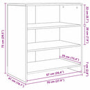 Sideboard Sort 70 x 41 x 75 cm Konstrueret træ
