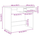 Bord Sort eg 100 x 50 x 76 cm Konstrueret træ