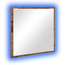 LED badeværelsesspejl med spejllys Gammelt træ 40 x 37 x 8.5 cm