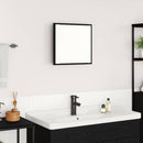 LED badeværelsesspejl Sort eg 40 x 37 x 8.5 cm Konstrueret træ