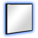 LED badeværelsesspejl Sort eg 40 x 37 x 8.5 cm Konstrueret træ