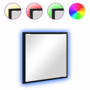 LED badeværelsesspejl Sort eg 40 x 37 x 8.5 cm Konstrueret træ