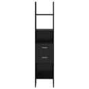 Bogskab Sort eg 40 x 35 x 180 cm Konstrueret træ