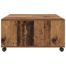 Sofabord med skuffe Gammelt træ 75 x 75 x 38 cm Konstrueret træ