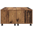 Sofabord med skuffe Gammelt træ 75 x 75 x 38 cm Konstrueret træ