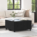 Sofabord med skuffe Sort eg 75 x 75 x 38 cm Konstrueret træ