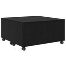 Sofabord med skuffe Sort eg 75 x 75 x 38 cm Konstrueret træ