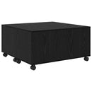 Sofabord med skuffe Sort eg 75 x 75 x 38 cm Konstrueret træ