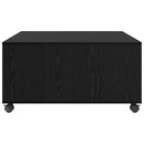 Sofabord med skuffe Sort eg 75 x 75 x 38 cm Konstrueret træ