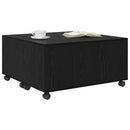 Sofabord med skuffe Sort eg 75 x 75 x 38 cm Konstrueret træ