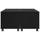 Sofabord med skuffe Sort eg 75 x 75 x 38 cm Konstrueret træ