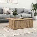 Sofabord med skuffe artisan eg 80 x 80 x 31 cm Konstrueret træ