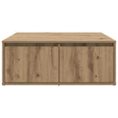 Sofabord med skuffe artisan eg 80 x 80 x 31 cm Konstrueret træ