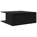 Sofabord med skuffe Sort eg 80 x 80 x 31 cm Konstrueret træ