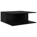 Sofabord med skuffe Sort eg 80 x 80 x 31 cm Konstrueret træ