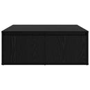 Sofabord med skuffe Sort eg 80 x 80 x 31 cm Konstrueret træ