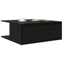 Sofabord med skuffe Sort eg 80 x 80 x 31 cm Konstrueret træ