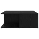 Sofabord med skuffe Sort eg 80 x 80 x 31 cm Konstrueret træ