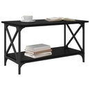 Sofabord Sort eg 80 x 45 x 45.5 cm Konstrueret træ