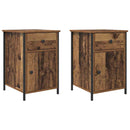 Natskab 2 pcs Gammelt træ 40 x 42 x 60 cm Konstrueret træ