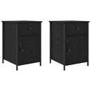 Natskab 2 pcs Sort eg 40 x 42 x 60 cm Konstrueret træ