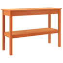 Konsolbord med hylde Voksbrun 110 x 40 x 75 cm Massivt fyrretræ