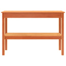 Konsolbord med hylde Voksbrun 110 x 40 x 75 cm Massivt fyrretræ