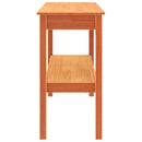 Konsolbord med hylde Voksbrun 110 x 40 x 75 cm Massivt fyrretræ