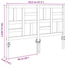 Senge Hovedgærde Voks brun 145,5 x 4 x 104 cm Massiv fyrretræ