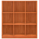 Bogskab Voks brun 104 x 33 x 110 cm Massiv fyrretræ